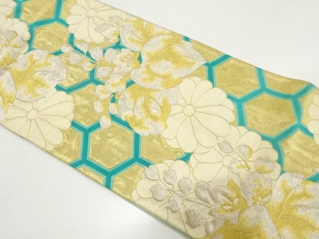 JAPANESE KIMONO / ANTIQUE PAULOWNIA / CHRYSANTHEMUM PATTERN WOVEN FUKU